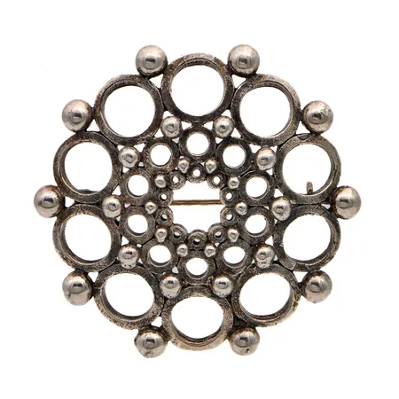 Rintakoru, Kalevala Koru, Ø 47mm, vuodelta 1969, 925,  Paino: 19,1 g