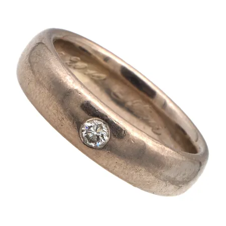 Timanttisormus, 1xn.0.13ct, koko 20, kaiverrettu, 750br valkokulta,  Paino: 13,1 g