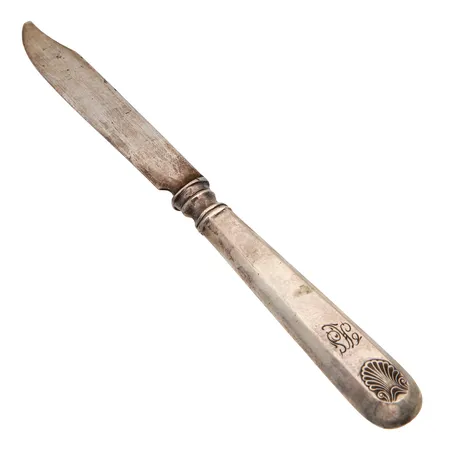 Hedelmäveitsi, Musla, pituus 165mm, kaiverrettu, kärki poikki, 813br,  Paino: 29,1 g