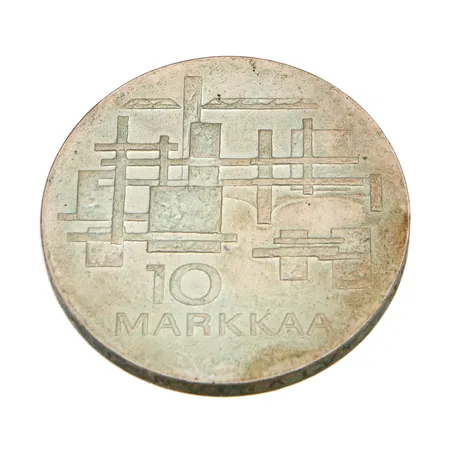 Juhlaraha, 10 markkaa, Itsenäinen Suomi 50 vuotta 1917 -1967, Suomi, 900,  Paino: 23,8 g