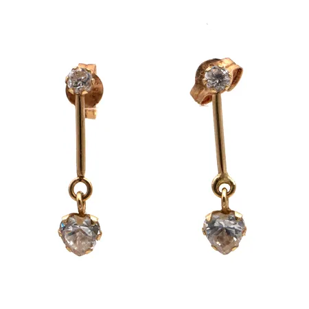Kivikorvakorut, korkeus 17mm, 585br,  Paino: 0,8 g