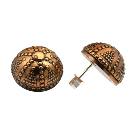 Korvakorut Kalevala, Halikon käätykorut, Ø 18mm, tappi ja taustat hopeaa 925br, pronssia