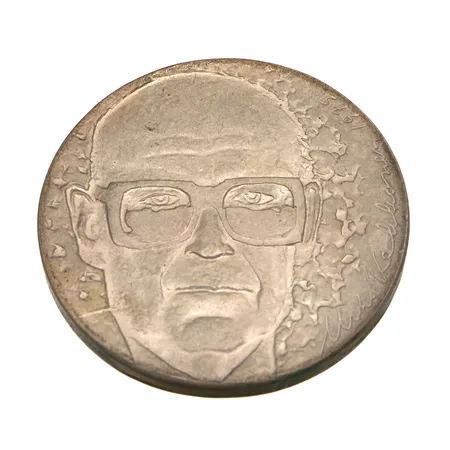 Juhlaraha, Urho Kekkonen 1975, nimellisarvo 10 mk, 500,  Paino: 23,3 g