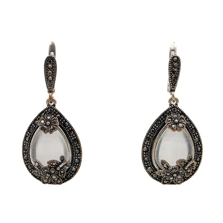 Kivikorvakorut, korkeus 40mm, 925br,  Paino: 13,3 g