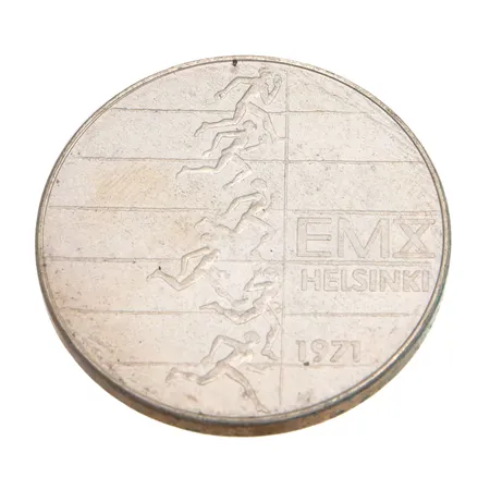 Juhlaraha, Suomi 1971 EMX Helsinki, nimellisarvo 10mk, 500,  Paino: 24,3 g