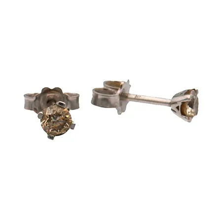 Timanttikorvanapit 2xn.0.22ct, Ø 4mm, valkokulta, 585, Paino: 0,9 g