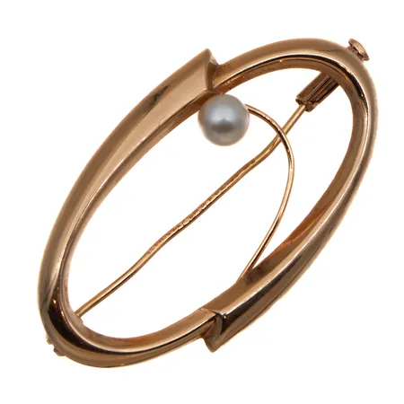 Helmirintaneula, leveys 37mm, neulassa vääntymää, 585br, Paino: 2,1 g