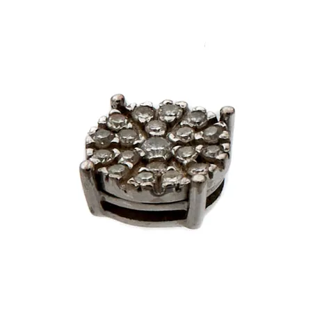 Viallinen korun osa timanteilla 19xn0,005ct, 585br,  Paino: 0,6 g