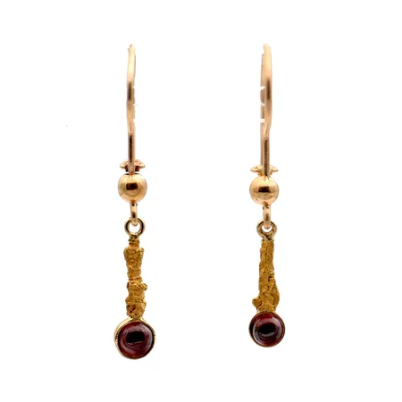 Kivikorvakorut, korkeus 30mm, leveys 4mm, 585br,  Paino: 1,3 g