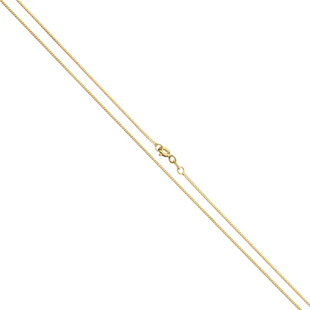 Panssarikaulaketju, pituus 38cm, leveys 1mm, 585,  Paino: 1,7 g