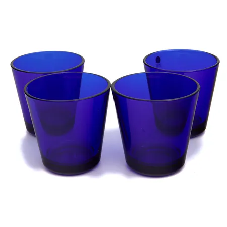 Neljä juomalasia, Iittala, Kartio, Kaj Franck, sininen, 0.21litraa