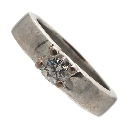 Timanttisormus 1xn.0.35ct, koko 16½, 750,  Paino: 7,8 g