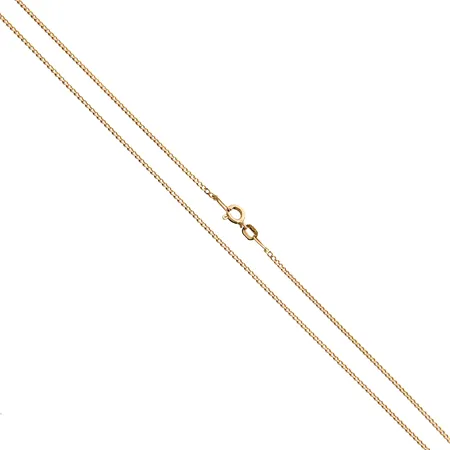 Panssarikaulaketju, pituus 62cm, leveys 1mm, 585,  Paino: 4,2 g