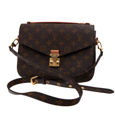 Olkalaukku Louis Vuitton, Pochette Métis MM Monogram Canvas, M44875, mitat 25x20x7cm, Made in France, metalliosassa kulumaa, irroitettava olkahihna, alkuperäinen ostokuitti 13.8.2024 Louis Vuitton Helsinki, alkuperäinen laatikko.