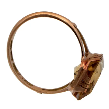 Kivisormus, koko 17¼, käytön jälkiä, 585br, Paino: 2,7 g