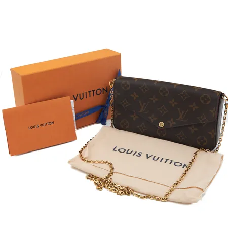Olkalaukku Louis Vuitton Pochette Félicie Monogram Chain Bag, Made in France, ostettu 10/2020 Louis Vuitton Helsinki, vetoketjullinen pikkutasku, korttikotelo, irrottettava ketju, dustbag ja alkuperäinen laatikko