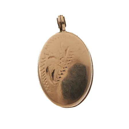 Viallinen medaljonki, 375br,  Paino: 1,3 g