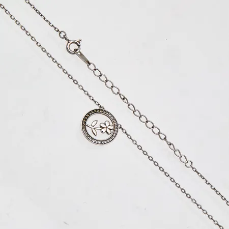 Kivikaulakoru, pituus 40-45,5cm, riipuksen korkeus 14mm, 925br, Paino: 2,6 g