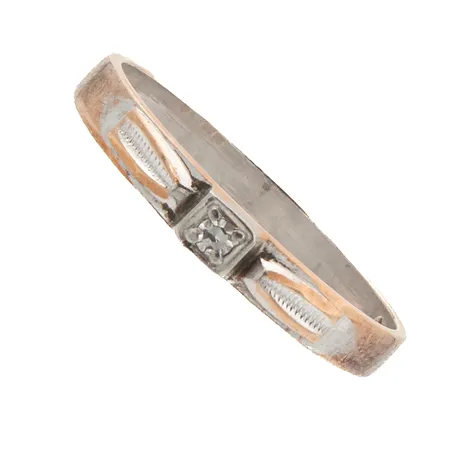 Timanttisormus 1xn.0.02ct, koko 16½, 585, Paino: 1,6 g