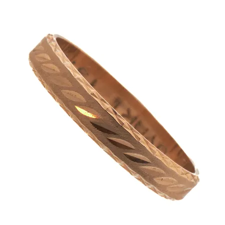 Kuvioiutu sormus, kaiverrettu, koko 16½, 585,  Paino: 1,7 g
