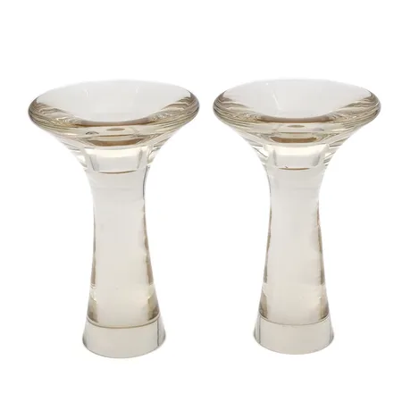 Kynttilänjalat Iittala, Malli 3412, korkeus 145mm, halkaisija päältä 95mm, signeeraus Tapio Wirkkala.