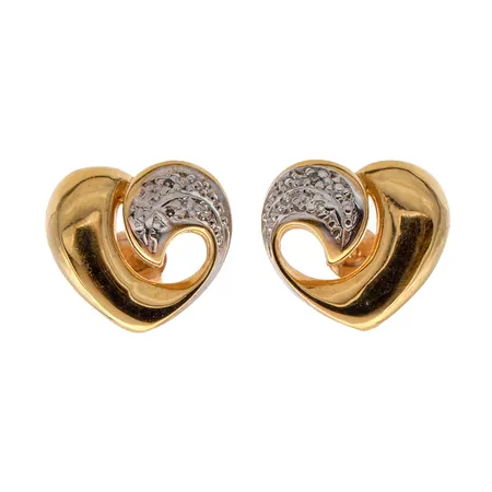 Timanttikorvakorut 4xn0.005ct, korkeus 12mm, 585, Paino: 3,5 g