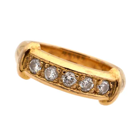 Timanttisormus 5xn.0.08ct, koko 16¾, 750,  Paino: 6,9 g