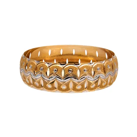 Kuvioitu rannerengas, leveys 17,7mm, Ø 58mm,  Paino: 15,1 g