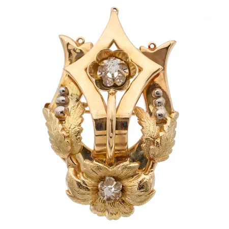 Viallinen timanttirintakoru, 750br, Paino: 7,6 g