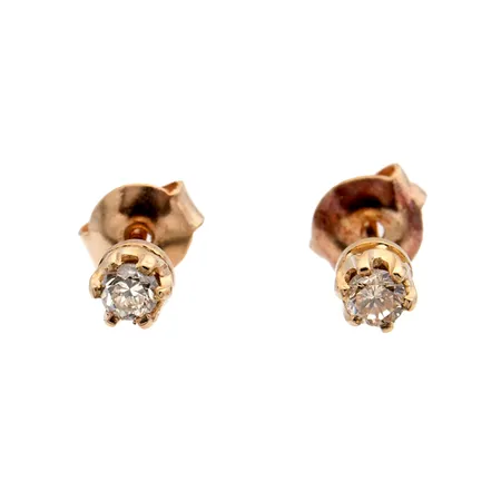 Timanttikorvakorut 2xn.0.08ct, 585,  Paino: 1 g
