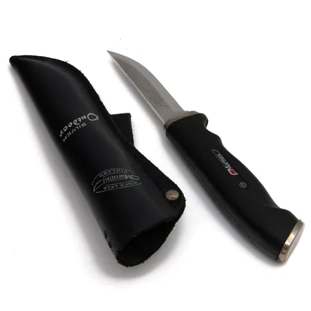 Puukko, Marttiini Finland, Silver Outdoor, T508, kaiverrettu, terän pituus 75mm, nahkatuppi,