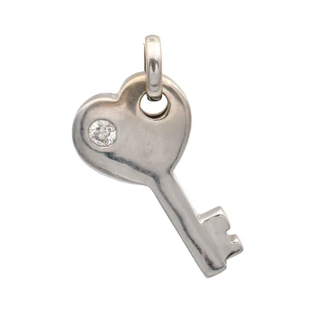 Timanttiriipus 1xn.0.15ct, korkeus ja leveys 30mm ja 15mm, 585 valkokulta, paino 5,2g Paino: 5,2 g