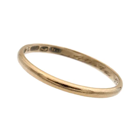 Sileä sormus, koko 20, kaiverrettu, 750, Paino: 1,7 g