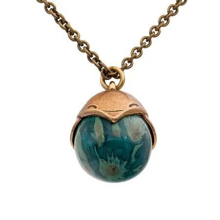 Kivikaulakoru Kalevala, Tintti, ketjun pituus 72cm, riipuksen korkeus 27mm, pronssia.