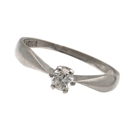 Timanttisormus 1xn.0.15ct, koko 15½, 950 platina, Paino: 2 g