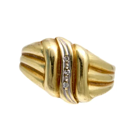 Camee-sormus, koko 17½, 585b, Paino: 3,1 g