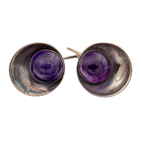 Kivikalvosinnapit, Ø 16mm, N. E. From (Tanska), 925br Paino: 8,2 g