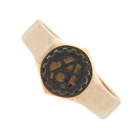 Ammattisormus, kaiverrettu, koko 21¼, 750br, Paino: 5,9 g