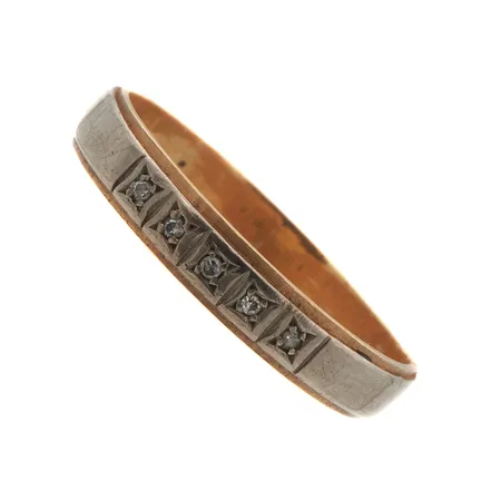 Viallinen timanttisormus 5xn.0.005ct, 750, Paino: 2,7 g