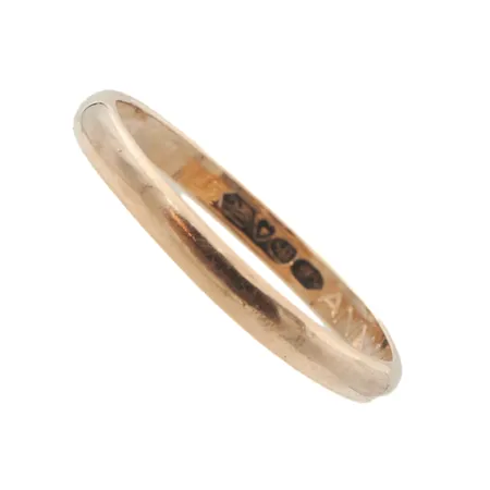 Sileä sormus, kaiverrettu, koko 14½, 585, Paino: 0,9 g