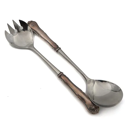 Salaatinottimet, Chippendale, pituus 260mm, kaiverrettu, 830br, Paino: 149 g