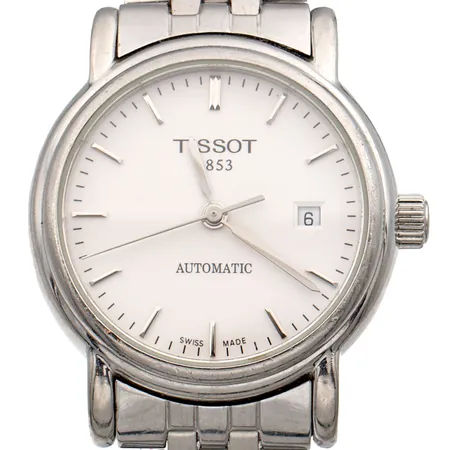Teräsrannekello Tissot, 1912-2012 Jungfraubahn 100 Limited Edition, automaatti, taulun Ø 26mm, hihnan pituus 155mm. Vaatii huoltoa! Paino: 0 g