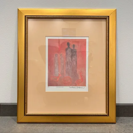 Offset-vedos Juhani Palmu, ihmissuhde, signeerattu ja numeroitu EA, vedoksen mitat 21x26cm. Paino: 0 g