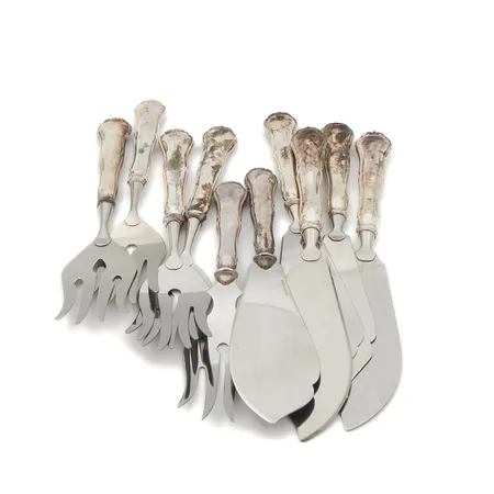 Viidet kakkuottimet, Chippendale, pituus 205-215mm, 830br, Paino: 596,3 g