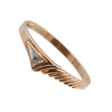 Timanttisormus 1xn.0.005ct, koko 18½, 585br,  Paino: 1,5 g