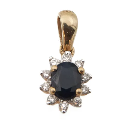 Kiviriipus timanteilla 10xn.0.005ct, korkeus 14mm, 585br, Paino: 0,9 g