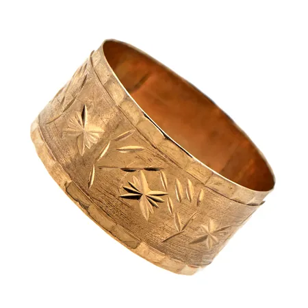 Kuvioitu sormus, koko 17½, 333, Paino: 1,8 g