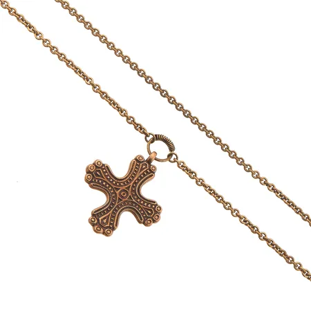 Kaulakoru, Kalevala, Kaarinan risti, ketjun pituus n.72cm, pronssia