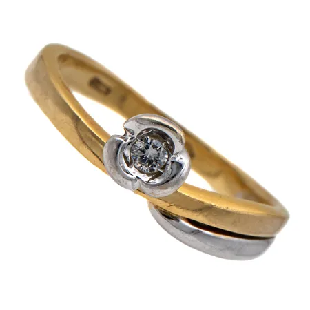 Timanttisormus 1xn.0.05ct, koko 18, 750, Paino: 4,2 g