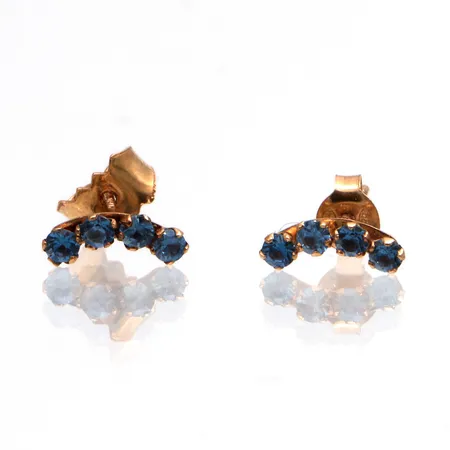 Kivikorvakorut, leveys 10mm, taustat eriparia, 585br, Paino: 0,7 g